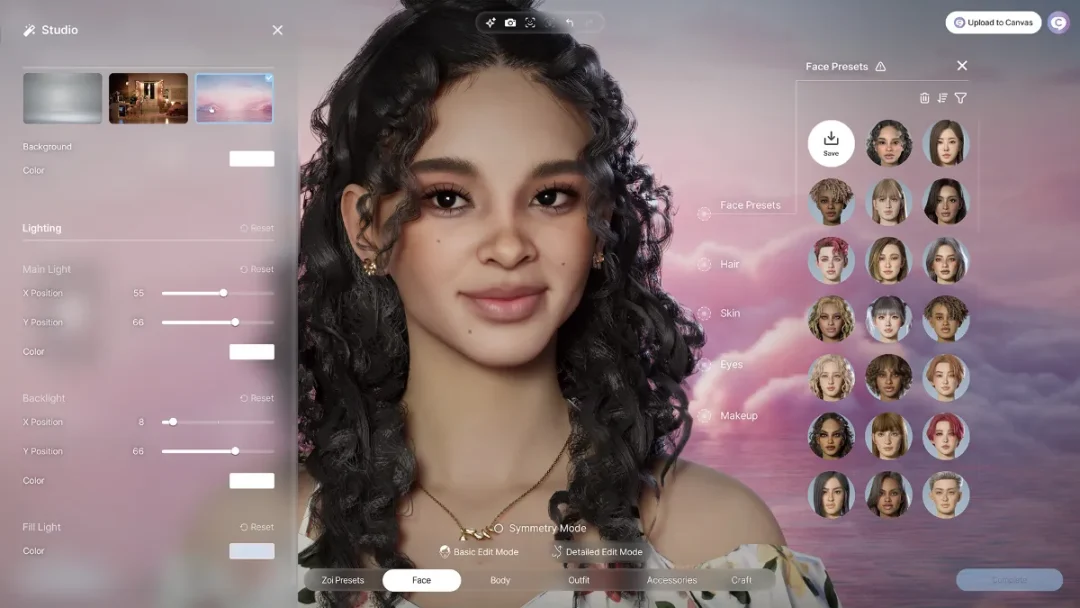 سیستم شخصی‌سازی چهره در بازی inZOI