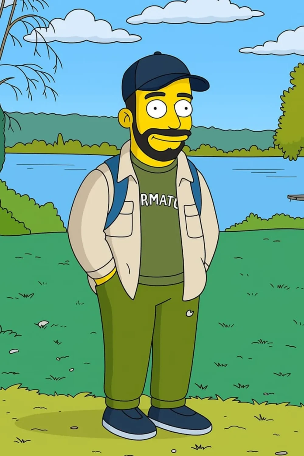 تصویرنویسنده مطلب به شکل سیمپسون با کمک ChatGPT