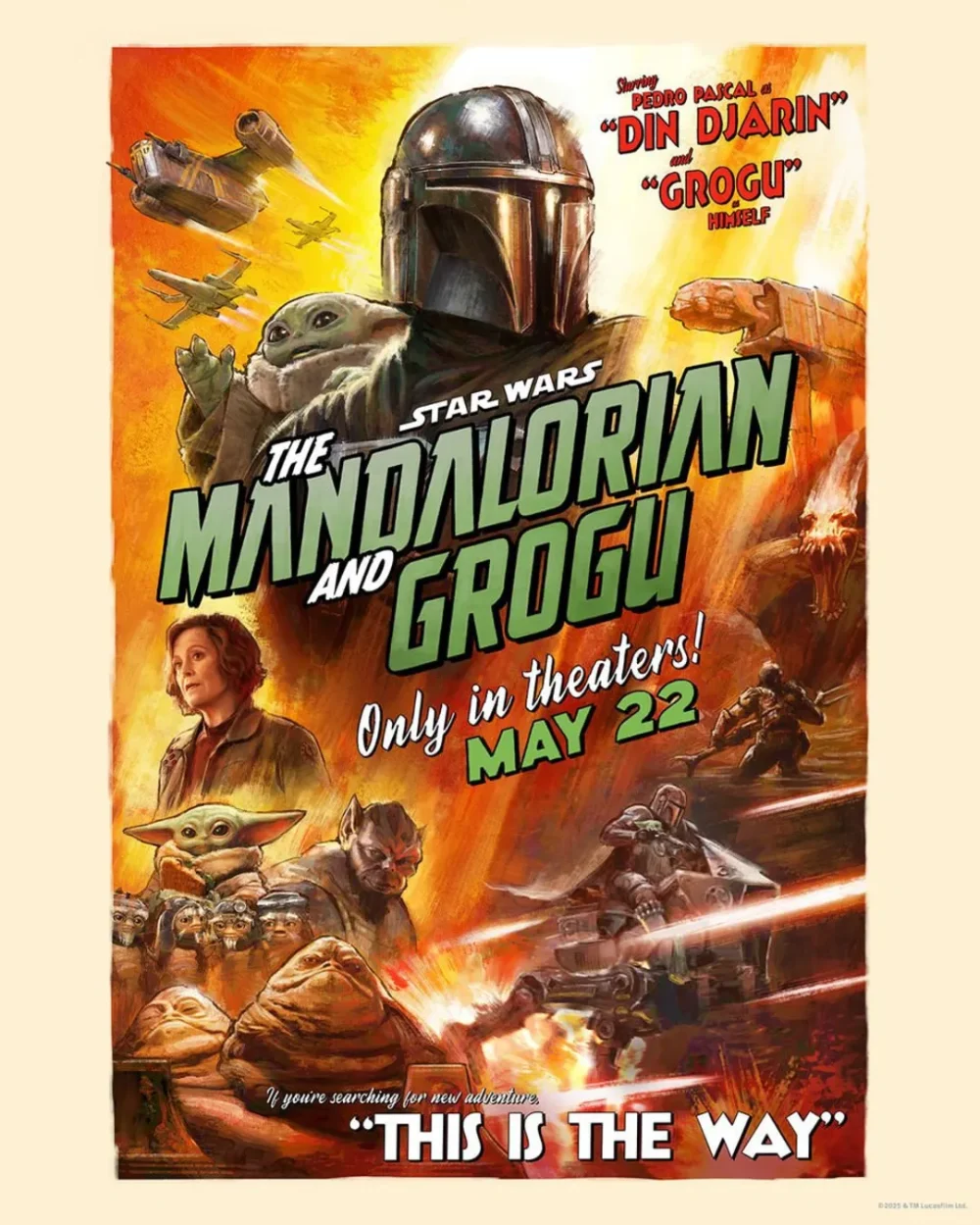 اولین پوستر رسمی فیلم The Mandalorian and Grogu
